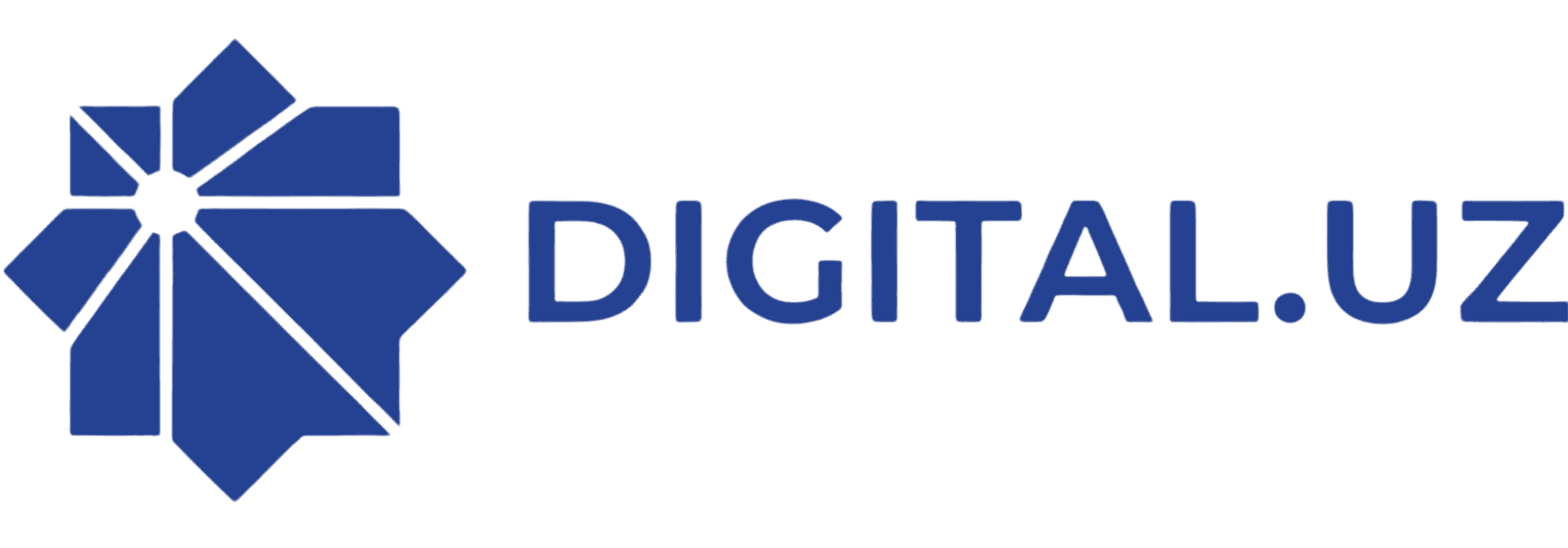 Raqamli o'zbekiston logotipi.